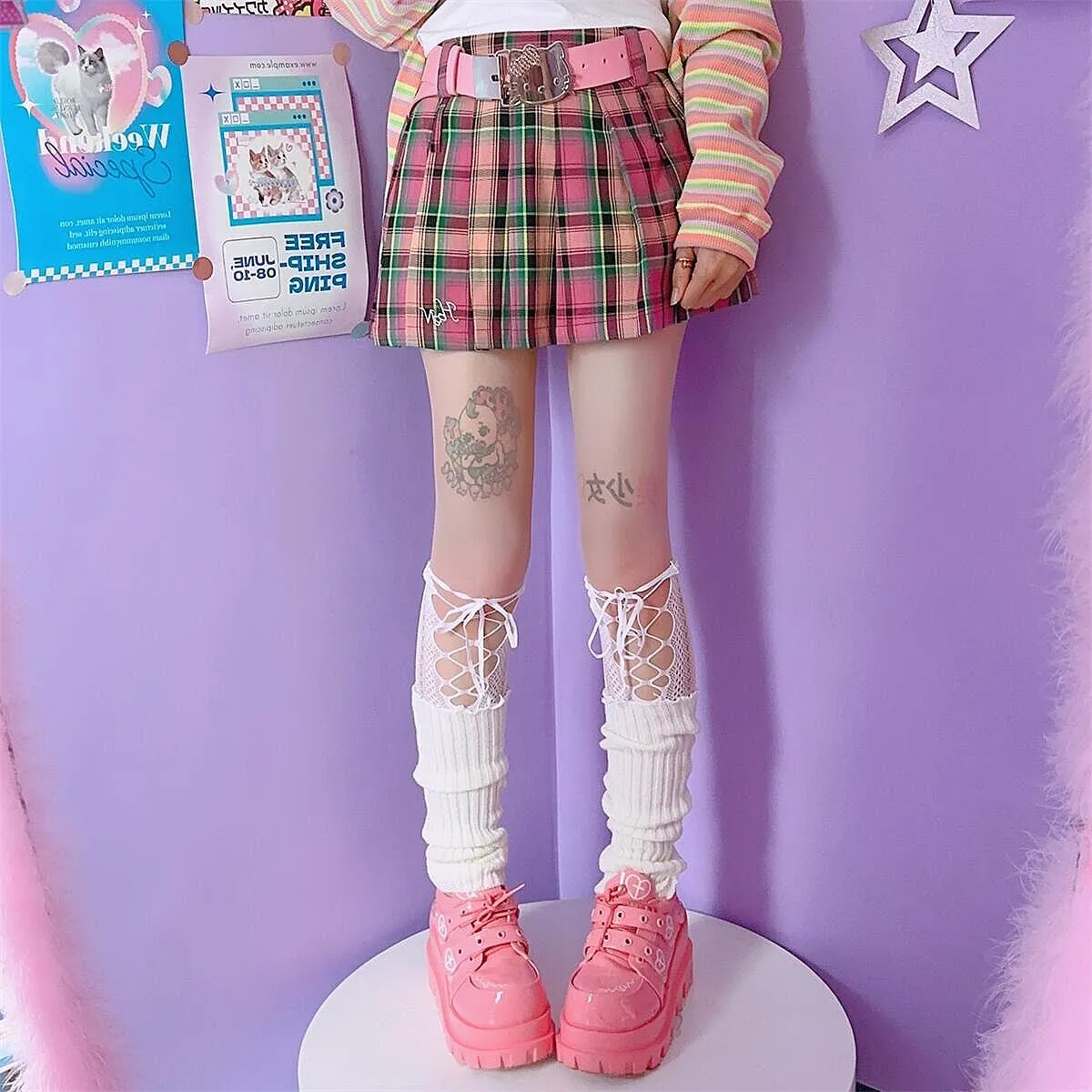 Y2K Balletcore Harajuku Knit Leg Warmers